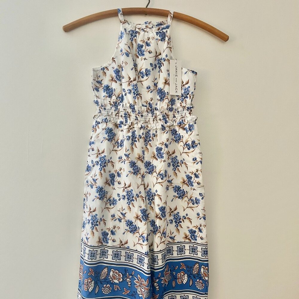 Janie and Jack Floral Border Jumpsuit 5T New With Tags